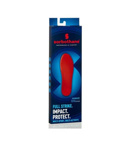 Sorbothane Full Strike Insoles (Red/Blue)