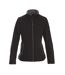 Womens/ladies Trial Soft Shell Jacket Black Printer-1