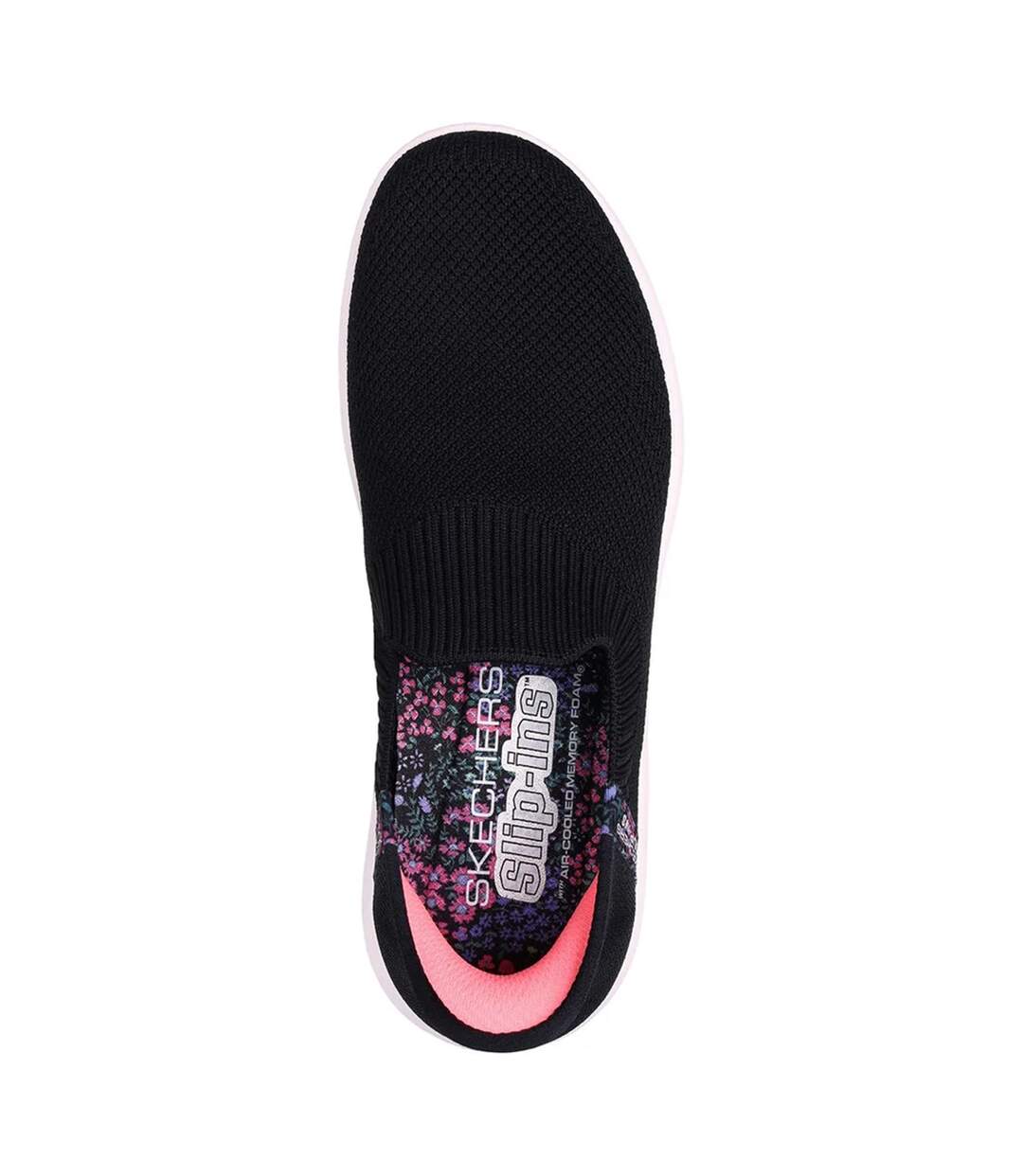Womens/ladies go walk travel tahiti trainers black Skechers-4