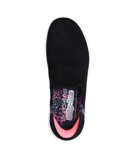 Womens/ladies go walk travel tahiti trainers black Skechers