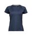 T-shirt Femme Bleu Marine Chiné Tee Jays-1