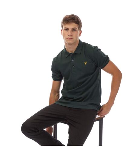 Polo Motif Brodé Homme Vert Foncé Lyle & Scott
