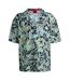 Chemise Motif/style Floral Homme Bleu Marine Blanc Hugo-1