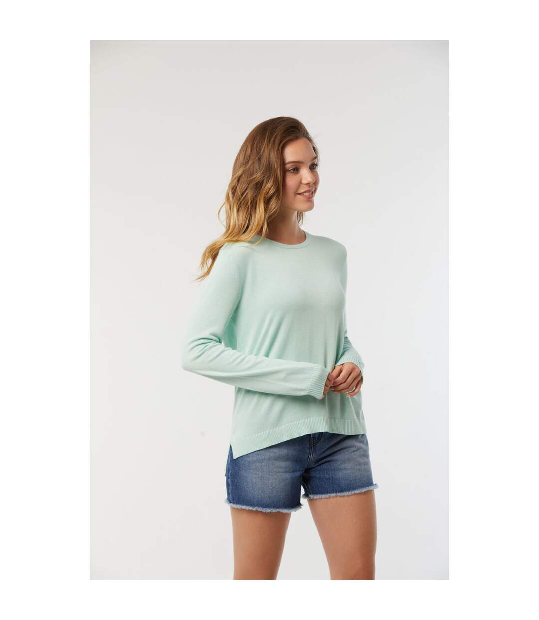 Pull manches longues viscose regular CLAIRA