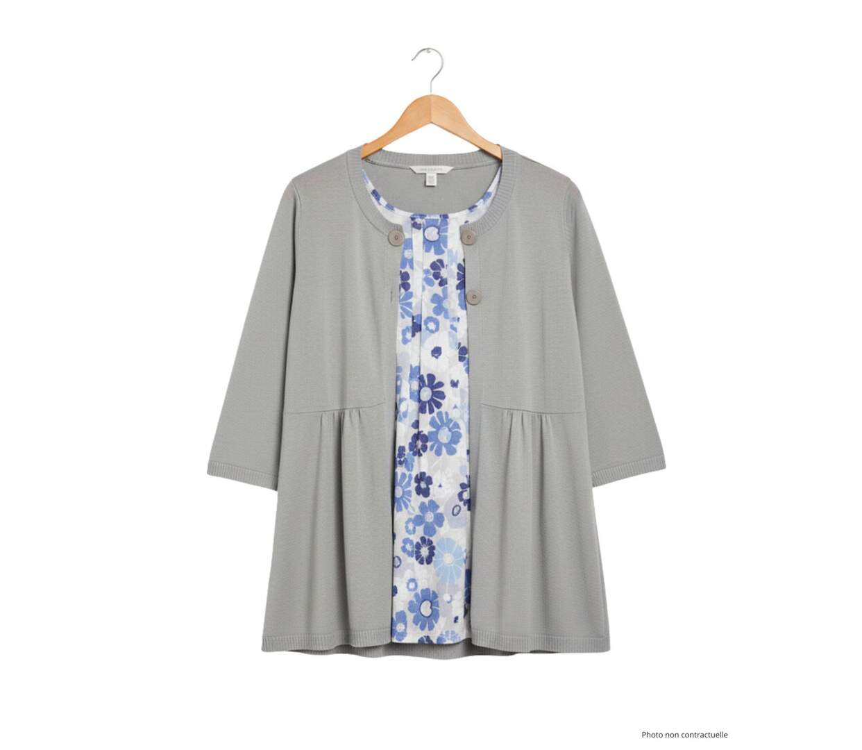 Pull faux 2 en 1 grandes tailles TF353G-2