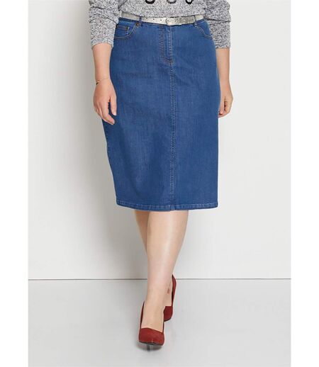 Jupe trapèze en jean stretch
