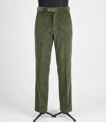 CHALLENGER FELIX1 — Pantalon velours vert foncé : l'élégance confortable au quotidien