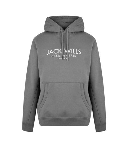 Mens Batsford Logo Hoodie Slate Jack Wills
