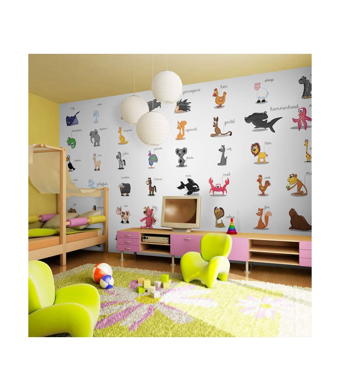 Papier Peint XXL Learning By Playing Animals 270x550cm-1