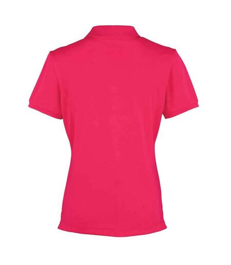 Polo coolchecker femme rose vif Premier