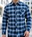 CHALLENGER BRUNO6 — Surchemise flanelle bleu : l'alliance parfaite du style et de la chaleur-1