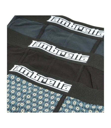 Boxers Target Homme Bleu Marine Argenté Noir Lambretta