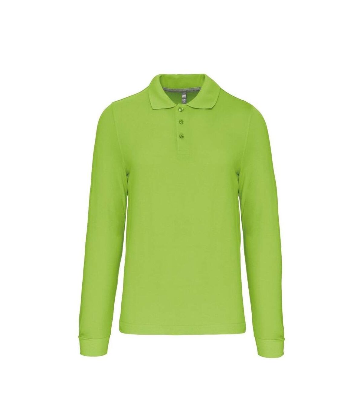 Polo manches longues - Homme - K243 - vert lime