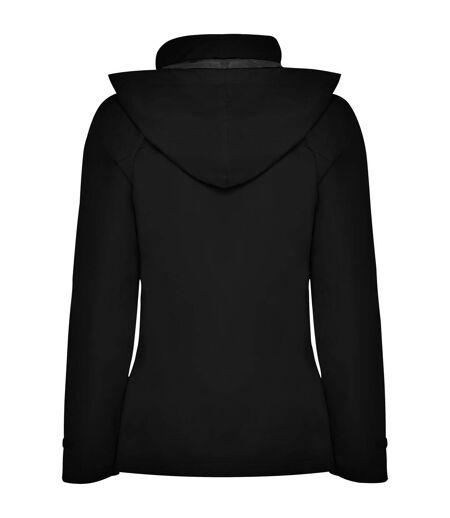 Womens/ladies Europa Slim Parka Black Roly