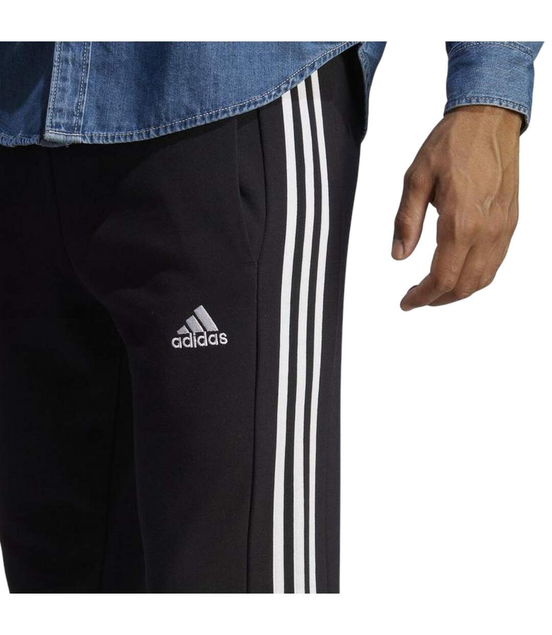 Pantalon De Jogging Motif/style 3 Rayures Homme Noir Blanc Adidas-4