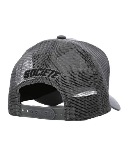 Casquette Trucker Sport Motif/style Logo Plate Gris Noir Societe Noir