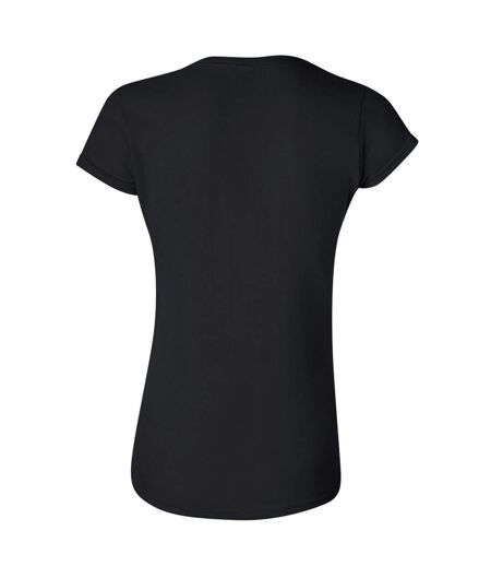 Gildan Ladies Soft Style Short Sleeve T-Shirt (Black)