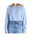 Sweat Bleu Femme Tommy Hilfiger Off Shoulder - M