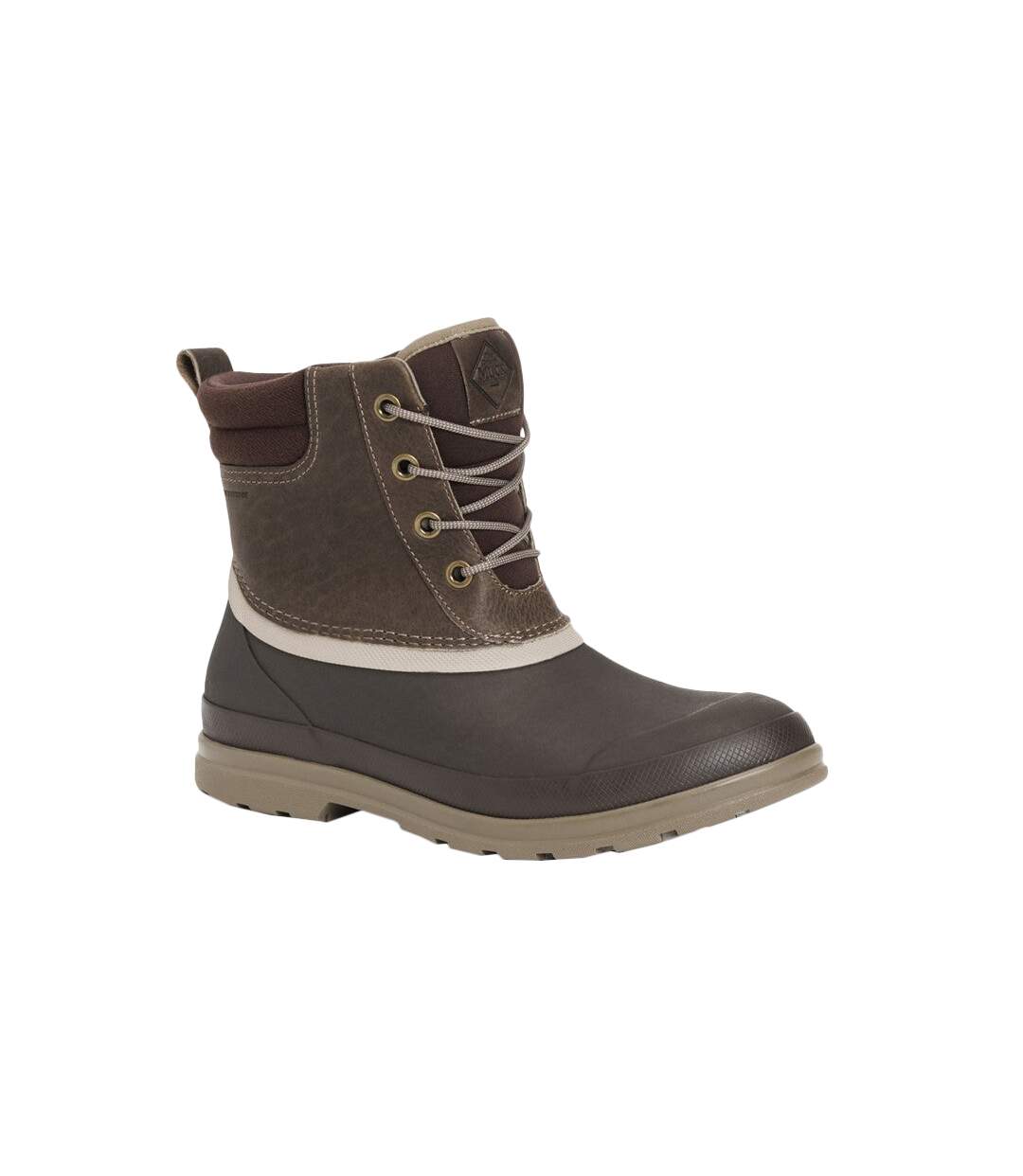 Bottes de pluie originals duck lace femme taupe / marron foncé Muck Boots-1