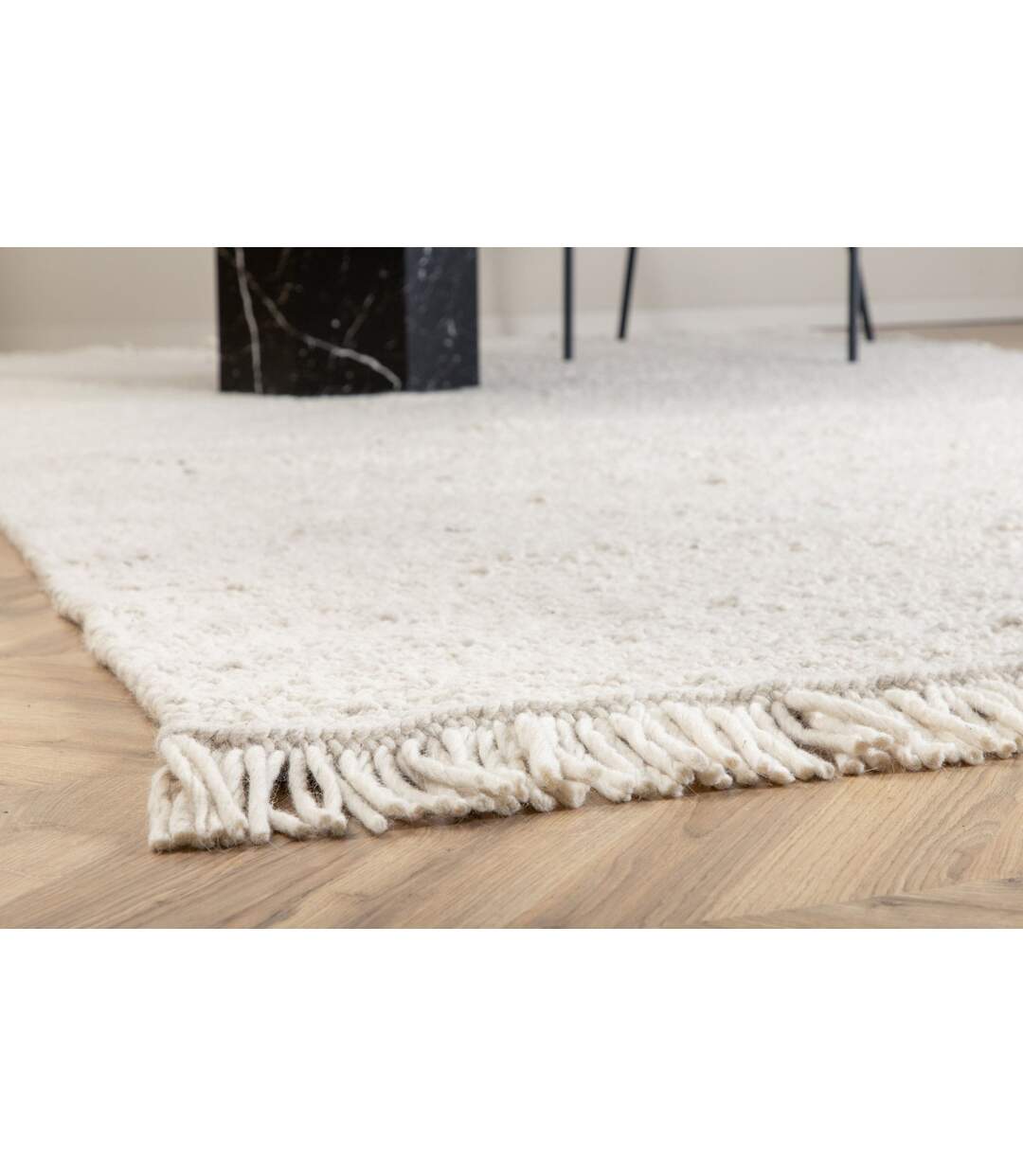 Tapis Déco en Laine Betina 200x300cm Blanc-3