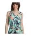 Womens/ladies mare printed playsuit seafoam Weird Fish-3