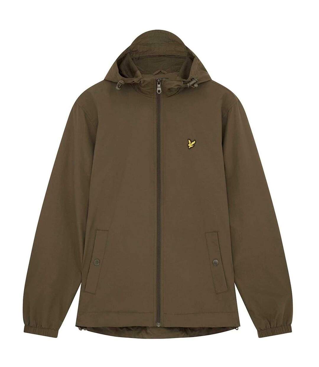 Veste Unie À Capuche Homme Kaki Foncé Lyle & Scott-2