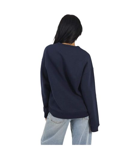 Sweat Motif/style Brodé Monaco Femme Bleu Marine Blanc Brave Soul