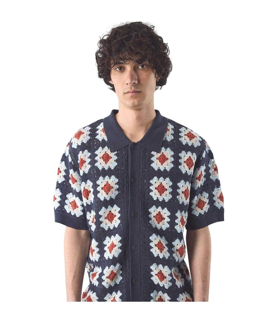 Chemise Motif/style Géométrique Timperley Homme Bleu Marine Pretty Green-4