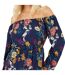 Womens/ladies Floral Casual Playsuit Navy Floral Brave Soul-4