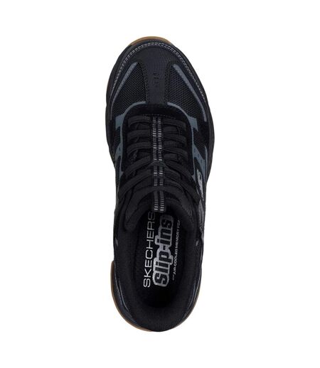 Mens Viking At Suede Hiking Shoes Black Skechers