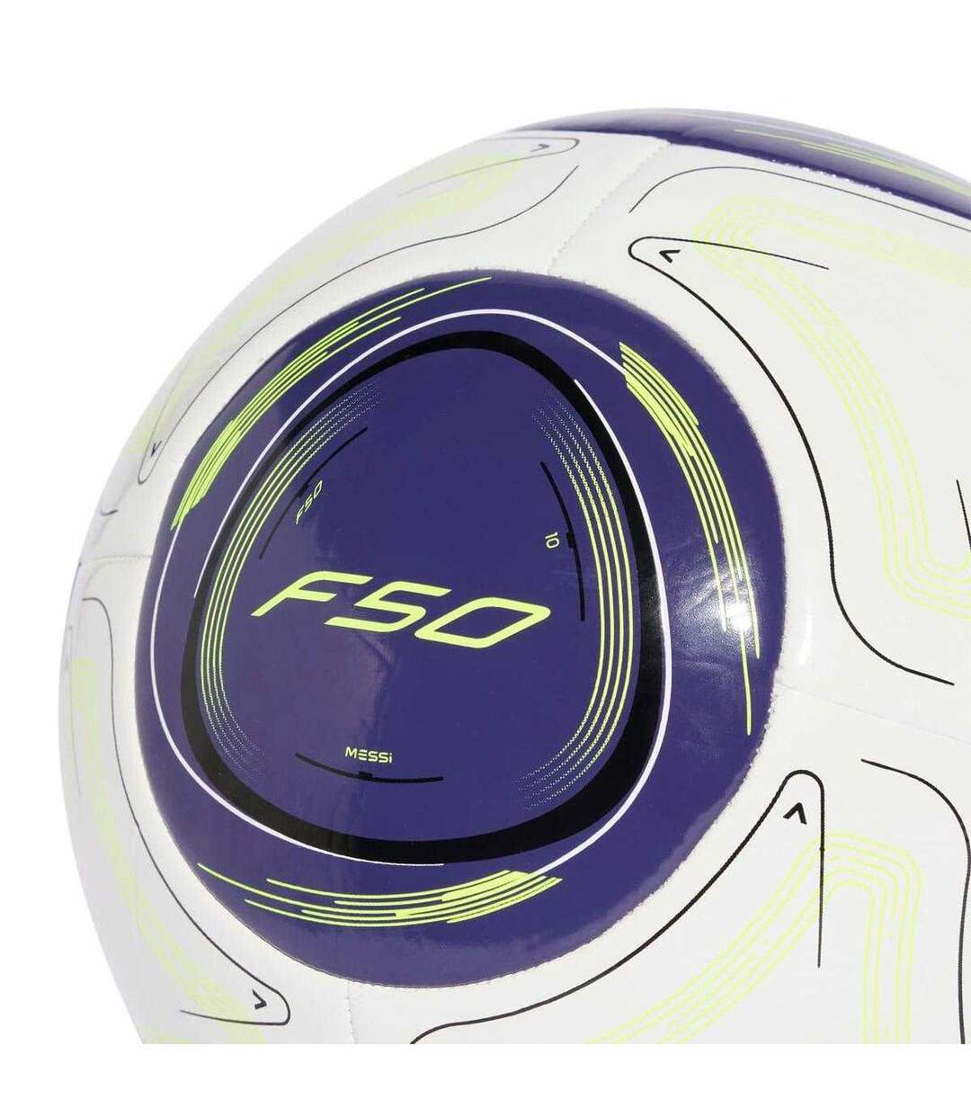 Ballon De Foot Style Lionel Messi Club Taille 5 Blanc Violet Noir Jaune Adidas-4