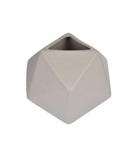 Paris Prix - Vase Déco En Céramique geometrik 19cm Taupe