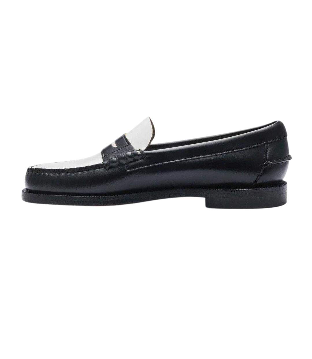 Mocassins Classic Dan Femme Noir Blanc Sebago-3