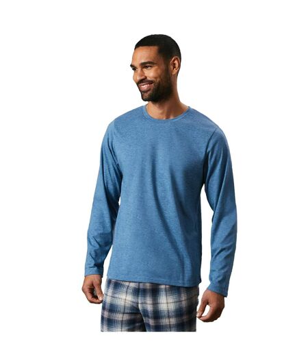 Pyjama brossé à carreaux pour hommes bleu Maine Maine