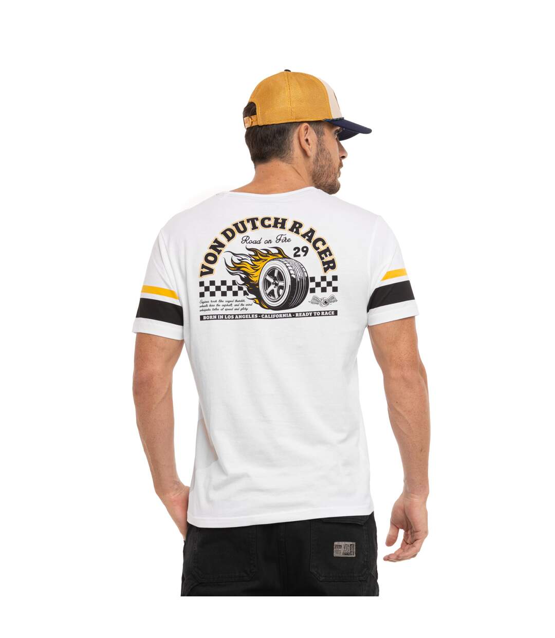 T-shirt homme regular fit col rond en jersey Fired Vondutch-3