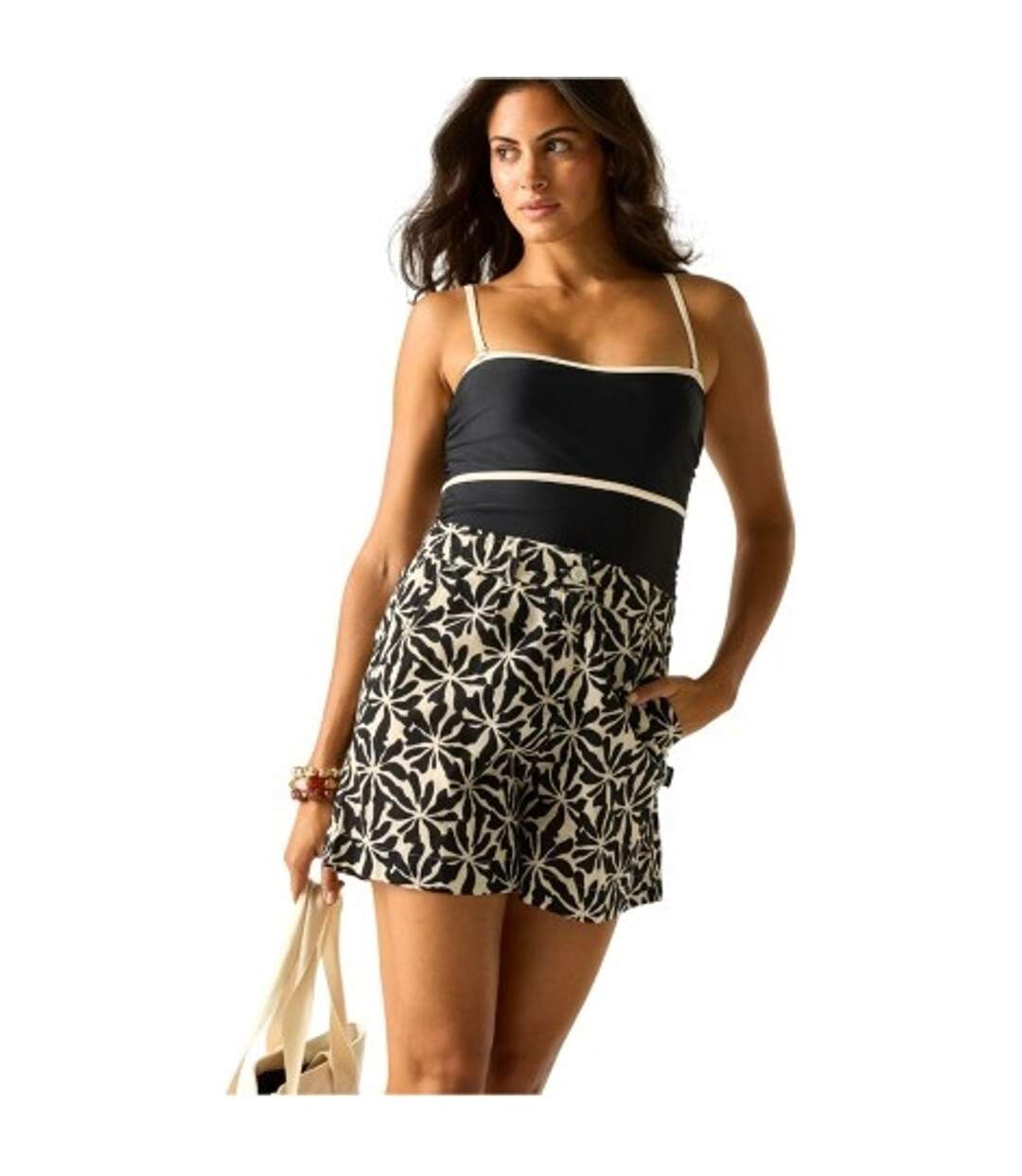 Short Motif/style Floral Abstrait Sabelle Femme Beige Regatta-1