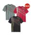 T-shirts active homme noir / vert / corail Atlas For Men-1