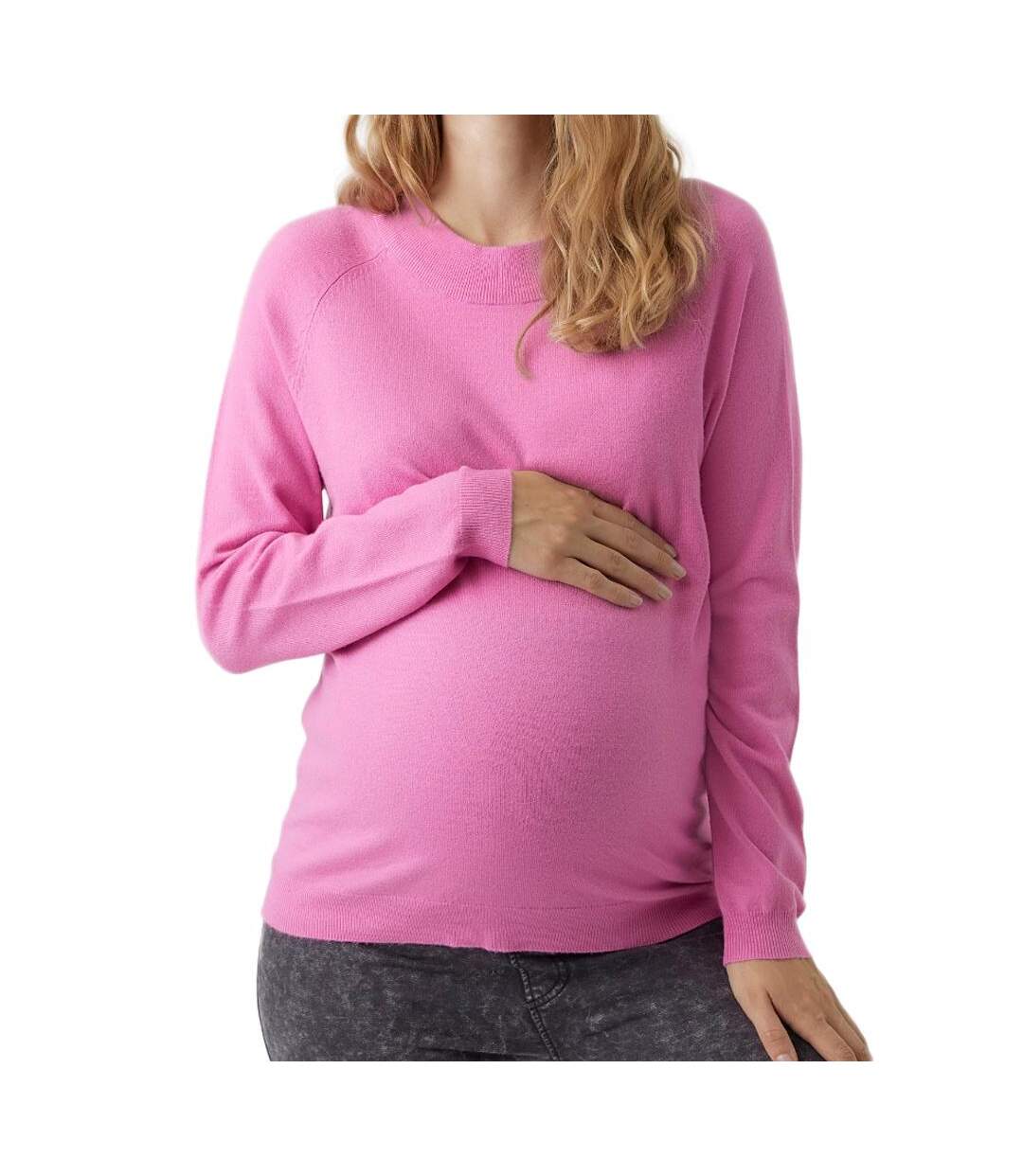 Pull Rose Femme Vero Moda Maternity Raglan - M-1