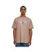 Mens Vive La Liberte Oversized T-shirt Rose Du Crépuscule Mister Tee-1