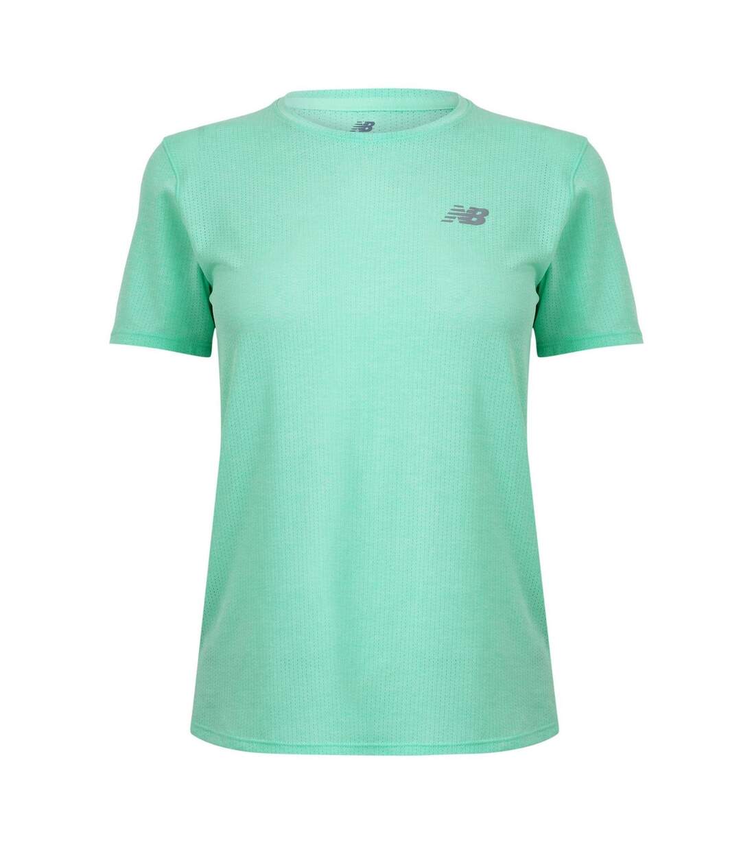 T-shirt Manches Courtes Course À Pied Femme Vert Turquoise Pâle New Balance-1