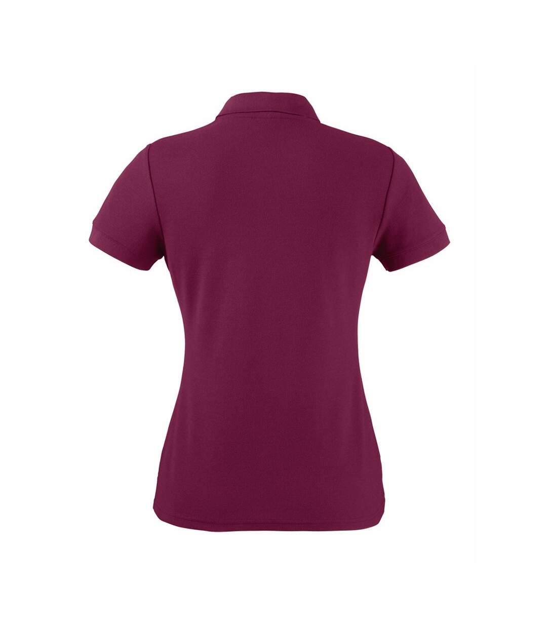 Polo femme bordeaux Fruit of the Loom-2