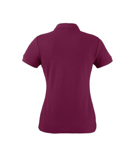 Fruit Of The Loom Womens Lady-Fit 65/35 Short Sleeve Polo Shirt (Burgundy)