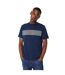 Mens contrast panel crew neck t-shirt navy Burton