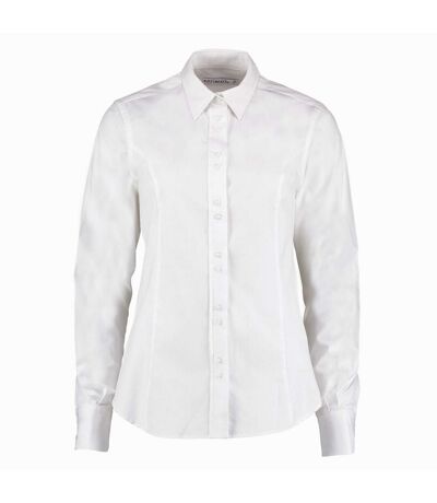 Kustom Kit Womens/Ladies City Business Tailored Long-Sleeved Shirt (White) - UTRW9738