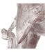 Statue Eléphant en résine - H. 30 cm - Gris effet blanchi-3
