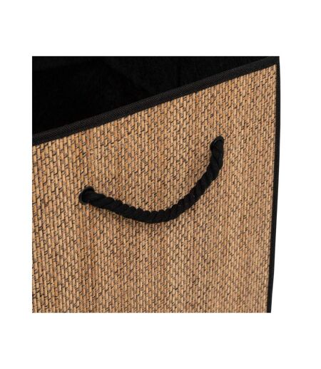 Boîte de Rangement Effet Rotin Stemy 31cm Noir