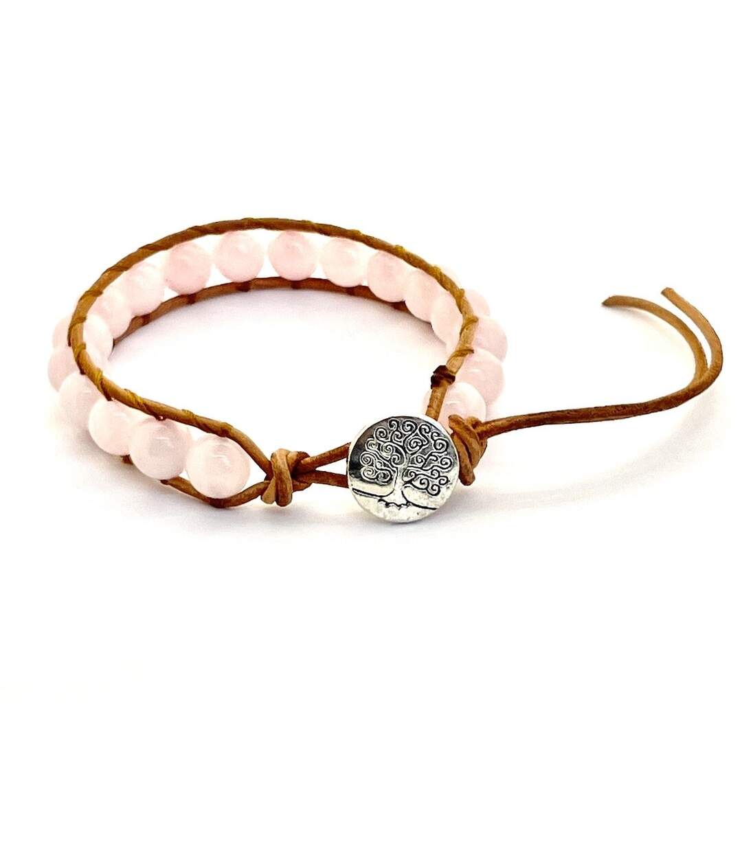 Bracelet de confiance en quartz rose