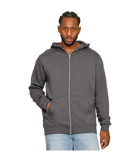 Mens Core Ringspun Cotton Full Zip Hoodie Charcoal Casual Classics