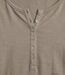 MAYFLOWER NINON3 : Tee-shirt manches longues taupe en coton flammé avec patte boutonnée-4