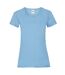 Womens/ladies Lady Fit T-shirt Sky Blue Fruit Of The Loom-1